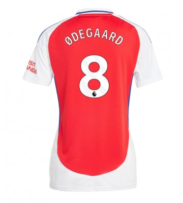 Arsenal Martin Odegaard #8 Primera Equipación Mujer 2024-25 Manga Corta